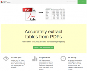 PDF Tables screenshot